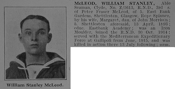 McLeod W S AB Royal Naval Division Obit De Ruvignys Roll Of Honour Vol 3