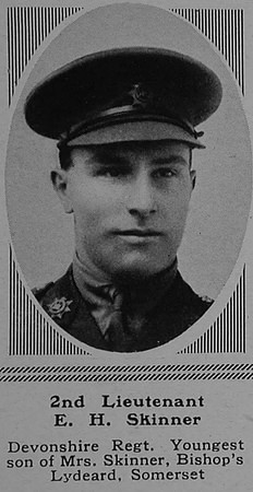 Skinner E H 2nd Lt 1st Devonshire Regiment The Sphere 9th Dec 1916