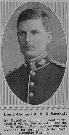 Birchall A P D Lt Col 4th Canadian Infantry The Sphere 5th Jun 1915