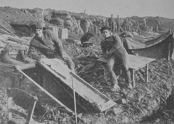 Behind A British Trench 1914