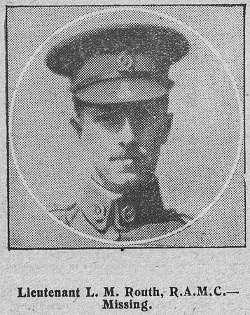 Routh L M Lt Royal Army Medical Corps The Graphic 4th Sep 1914