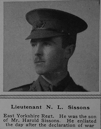 Sissons N L Lt 11th East Yorkshire Regiment The Sphere 17th Feb 1917