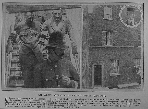 Young Alfred Detective Sergt Shot In Hampstead 1915 3 The Graphic 16th July 1915