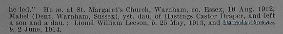Bates W G H Captain 1st Leinster Regiment Obituary Part 2 De Ruvignys Roll Of Honour Vol 1
