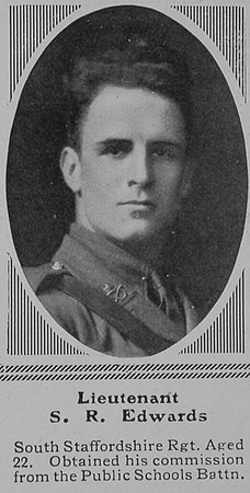 Edwards S R Lt 8th South Staffs Regt The Sphere 11th Dec 1915