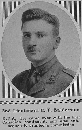 Balderston C T 2nd Lt RFA The Sphere 1st Sep 1917