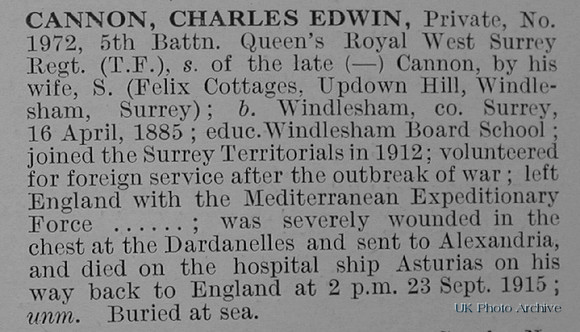 Canon C E Pte 1972 5th Queens Royal West Surrey Regiment Obituary De Ruvignys Roll Of Honour Vol 1