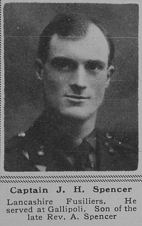 Spencer J H Captain 1st Lancashire Fusiliers The Sphere 2nd Nov 1918