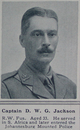 Jackson D W G Captain 1st Attd 10th Royal Welsh Fusiliers The Sphere 1st July 1916