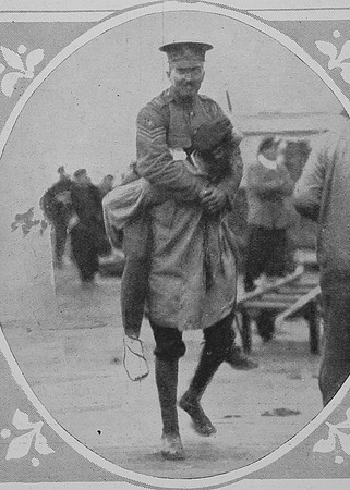 A Wounded Cavalry Sergeant Being Carried