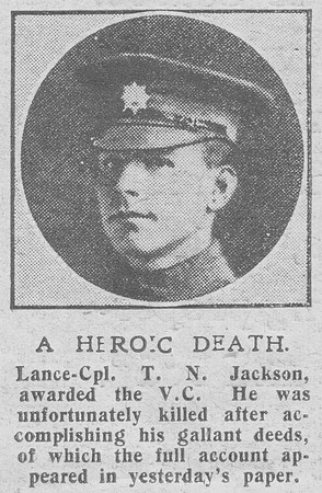 Jackson T N LCpl VC 20810 1st Coldstream Guards The Graphic 29th Nov 1918