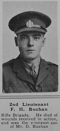 Buchan F H 2nd Lt 11th Rifle Brigade The Sphere 19th Oct 1918