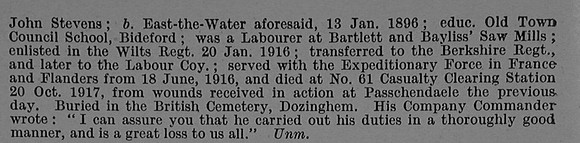 Backway T A H Pte 94276 10th Royal Berkshire Obit Part 2 De Ruvignys Roll Of Honour Vol 4