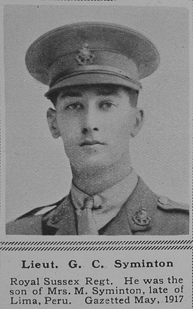 Syminton G C Lt R Sussex Regt The Sphere 10th Nov 1917