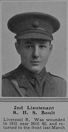Boult R H S 2nd Lt 6th The King's (Liverpool Regiment) The Sphere 4th Nov 1916