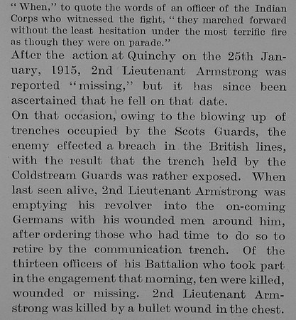 Armstrong G C 2nd Lt 1st Coldstream Guards Obit Part 3 The Bond Of Sacrifice Vol 2