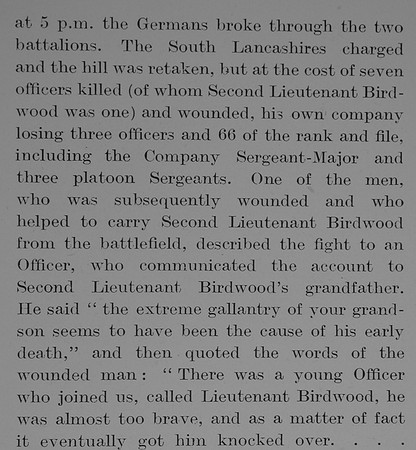 Birdwood G A B 2nd Lt 2nd South Lancs Regiment Obit Part 3 The Bond Of Sacrifice Vol 1