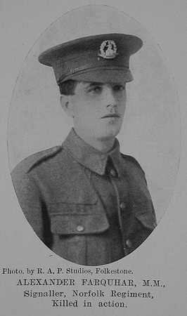 Farquhar A Pte MM 12589 7th Norfolk Regiment The Sword Of The North Highland Memories Of The Great War - Dugald MacEchern