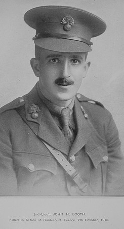 Booth J H 2nd Lt 6th Royal Fusiliers