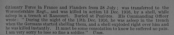 Lerry H J Pte 31403 2nd Worcestershire Regiment Obit Part 2 De Ruvignys Roll Of Honour Vol 4