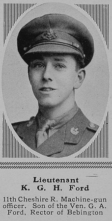 Ford K G H Lt 11th Cheshire Regt The Sphere 15th Jan 1916