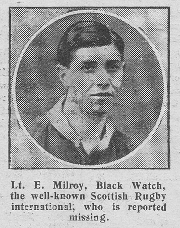 Milroy E Lt 8th Black Watch The Graphic 31st July 1916