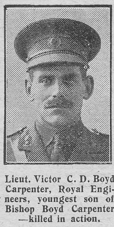Boyd-Carpenter V C D Lt Royal Engineers The Graphic 5th Sep 1915