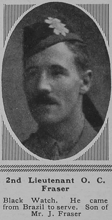 Fraser O C 2nd Lt 9th Black Watch The Sphere 30th June 1917