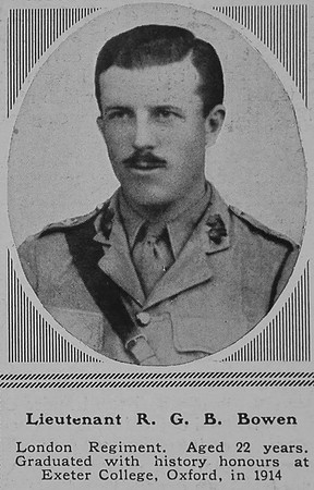 Bowen R G B Lt 11th London Regt The Sphere 27th May 1916