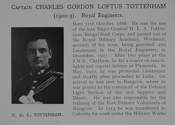 Tottenham C G L Captain Royal Engineers Obit Part 1 Dulwich College Roll Of Honour