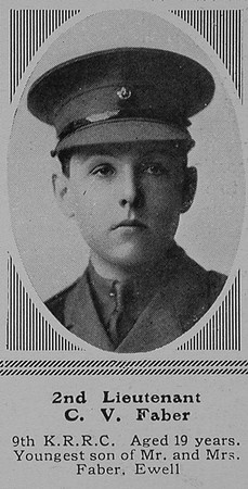 Faber C V 2nd Lt 9th KRRC The Sphere 6th Nov 1915