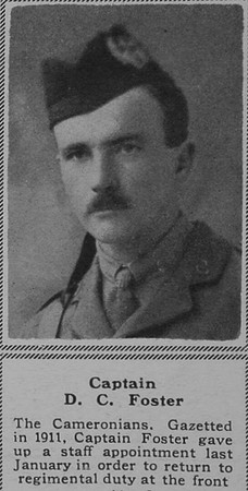 Foster D C Captain Cameronians The Sphere 29th July 1917