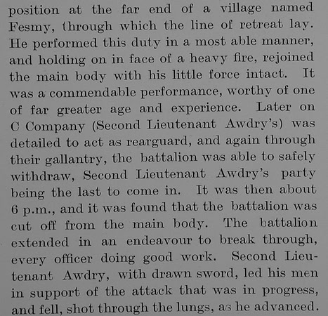 Awdry E V 2nd Lt 2nd Royal Munster Fusiliers Obit Part 3 The Bond Of Sacrifice Vol 1