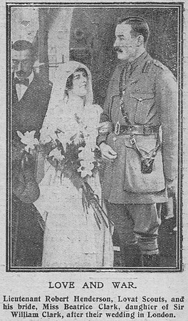 Henderson R E Lt Lovats Scouts The Graphic 20th Sep 1916