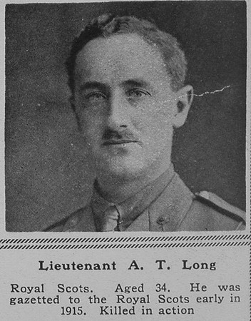 Long A T Lt Royal Scots The Sphere 6th Oct 1917