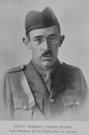 Selbie R J Lt 13th Canadian Infantry