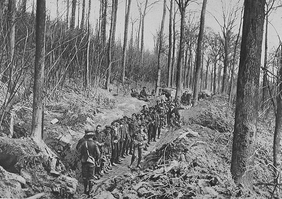 Soldiers In The Canadian Line In France