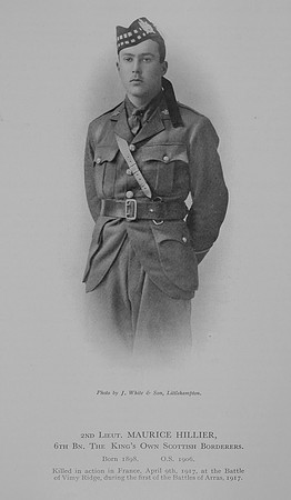 Hillier M 2nd Lt 6th Kings Own Scottish Borderers