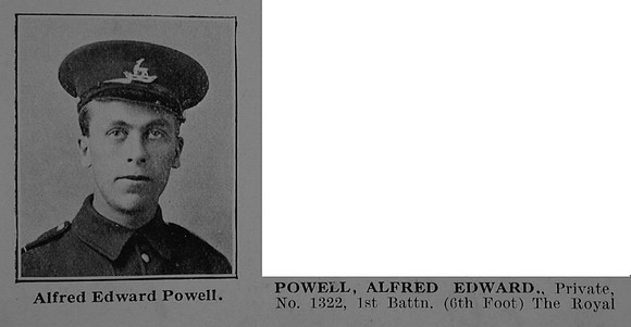 Powell A E Pte 1322 1st Royal Warwickshire Regiment Obit Part 1 De Ruvignys Roll Of Honour Vol 5