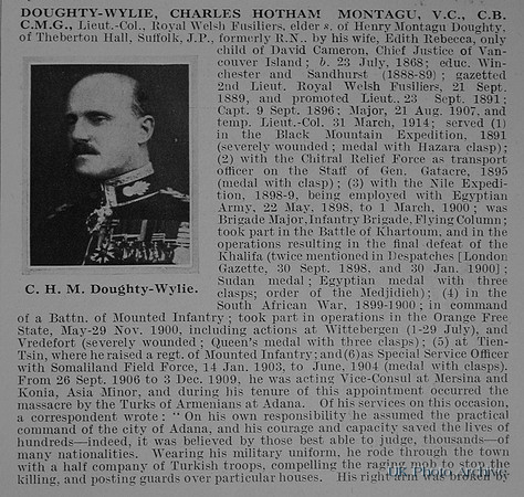 Doughty-Wylie C H M Lt Col VC R Welsh Fusiliers Part 1 De Ruvignys Roll Of Honour Vol 1