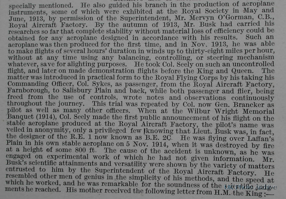 Busk E T Lt Royal Engineers Obituary Part 2 De Ruvignys Roll Of Honour Vol 1