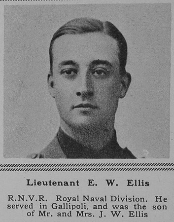 Ellis E W Lt Hawke Btn RNVR The Sphere 26th May 1917