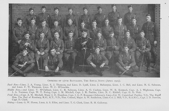 Royal Scots Officers 7th Battalion