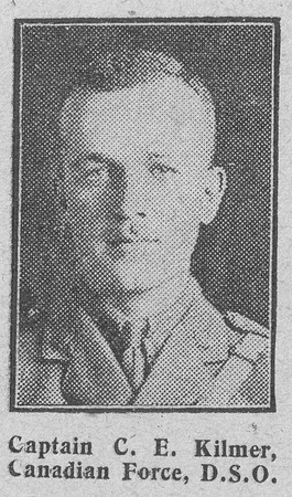 Kilmer C E Captain DSO 19th Canadian Infantry The Graphic 23rd Sep 1916