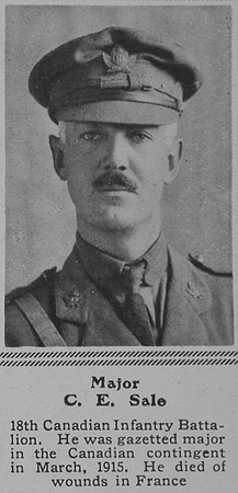 Sale C E Major 18th CEF The Sphere 26th Feb 1916