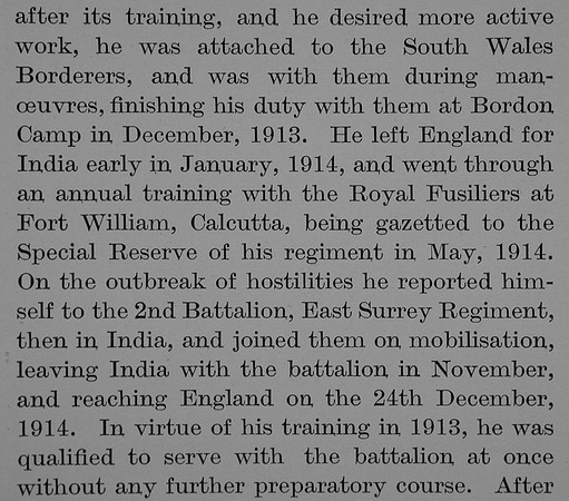 Birnie E J W 2nd Lt 2nd East Surrey Regiment Obit Part 3 The Bond Of Sacrifice Vol 1