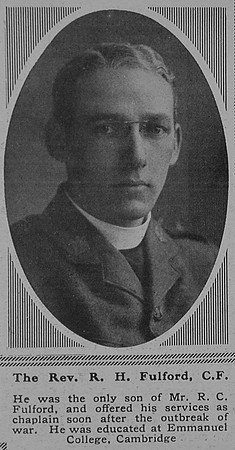 Fulford R H Rev Army Chaplain The Sphere 3rd Mar 1917
