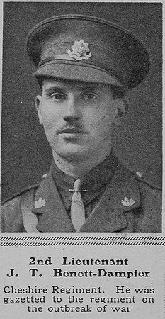 Benett-Dampier J T 2nd Lt 2nd Cheshire Regiment The Sphere 17th Apr 1915