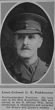 Fishbourne C E Lt Col 1st Attd 8th Northumberland Fusiliers The Sphere 2nd Dec 1916