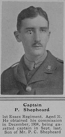 Shepheard P Captain 1st Essex Regiment The Sphere 31st Jul 1915